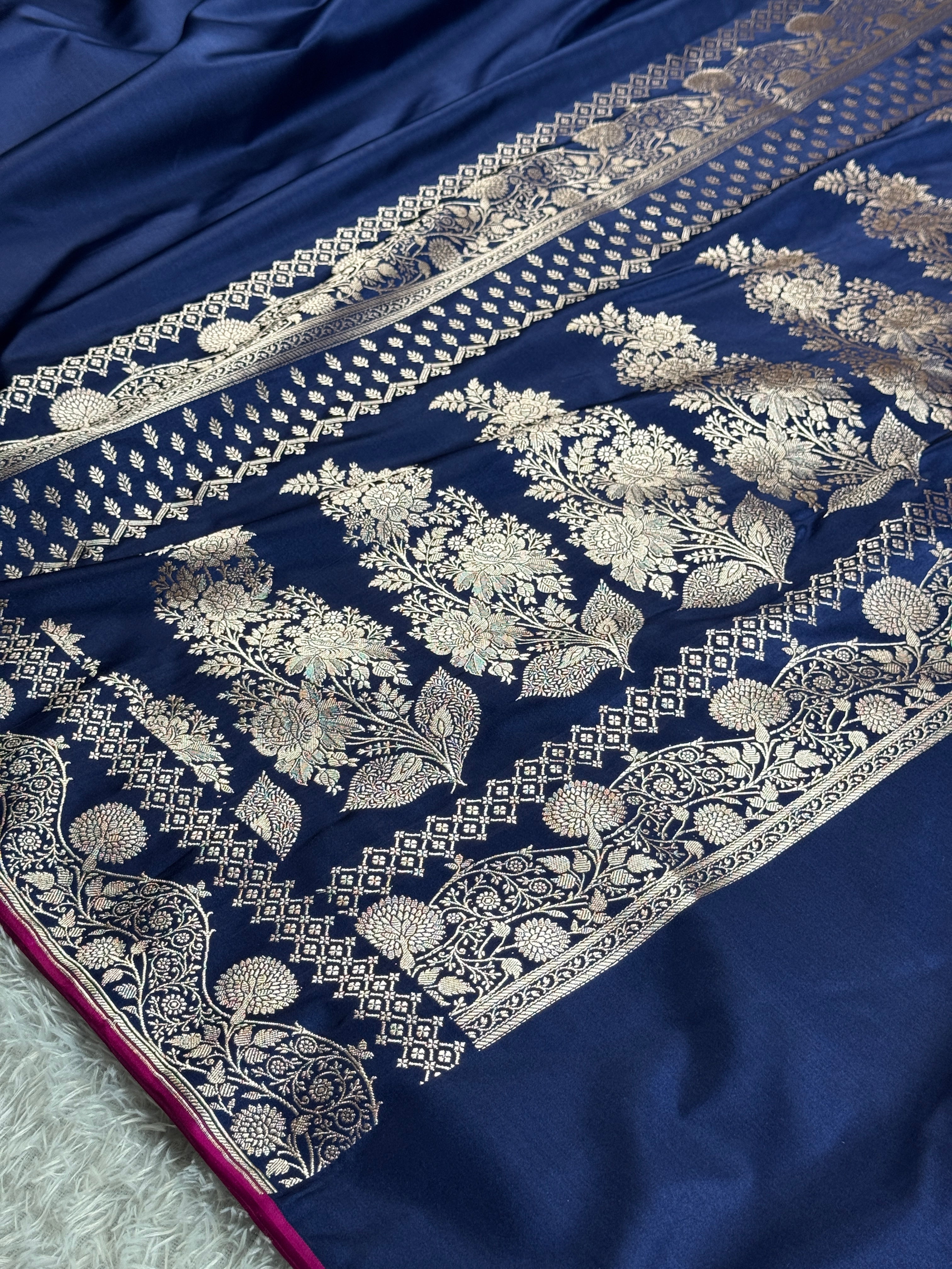 BANARASI MASHRU KATAN SILK SAREE MK002