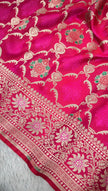 BANARASI MASHRU KATAN SILK SAREE MENAKARI WORK HN155
