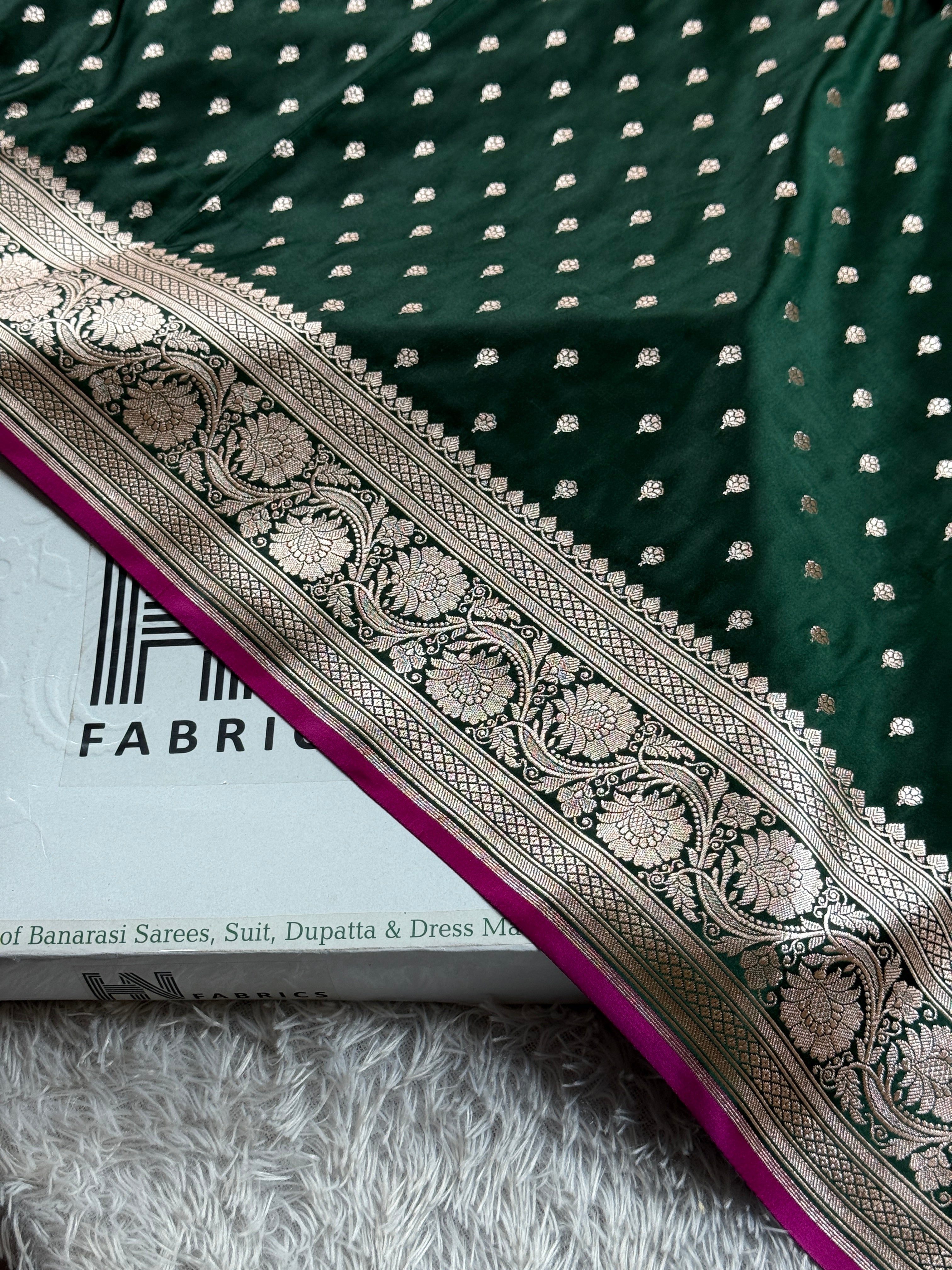 BANARASI MASHRU KATAN SILK SAREE MK011