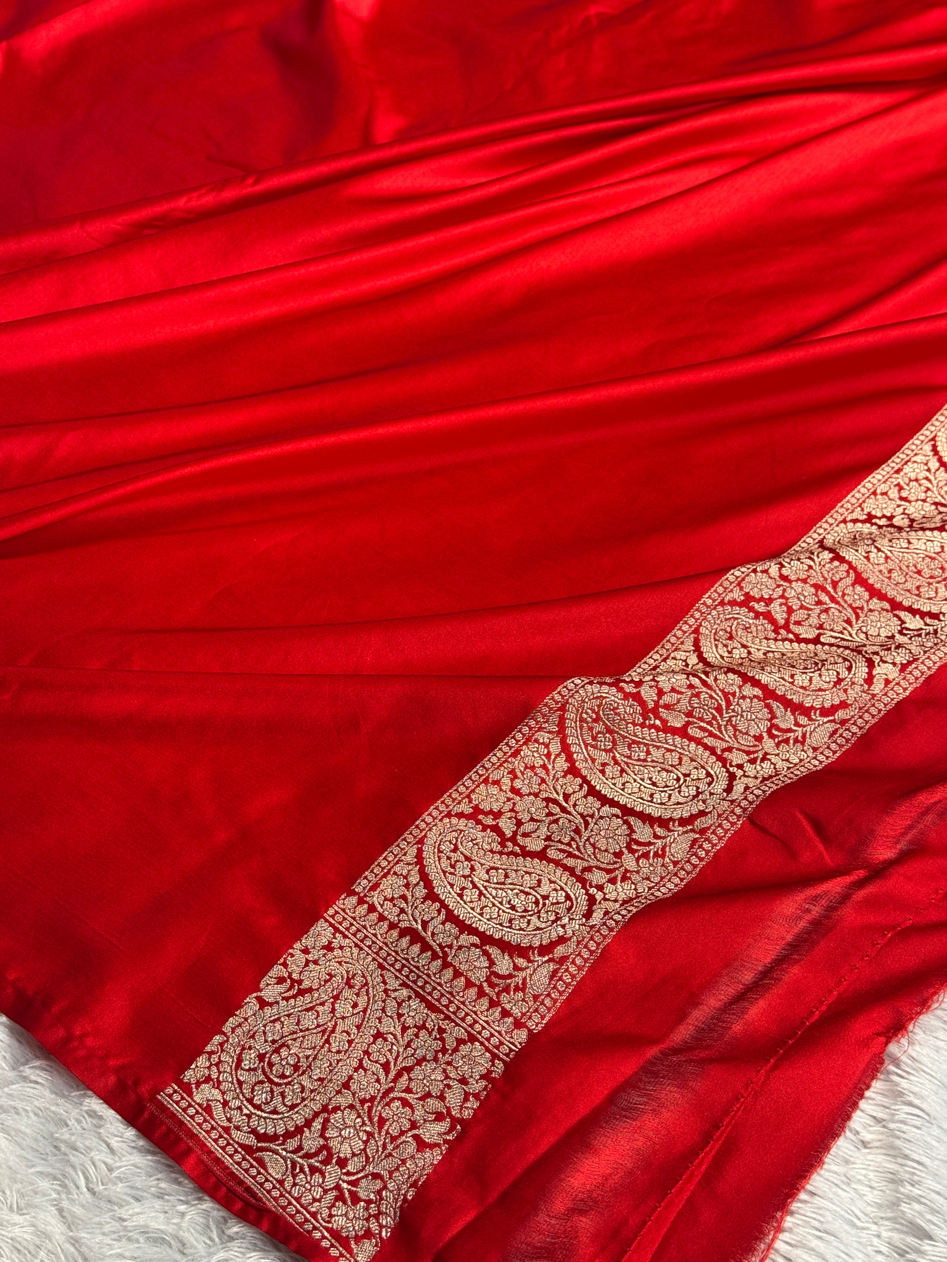 BANARASI MASHRU KATAN SILK SAREE MK041