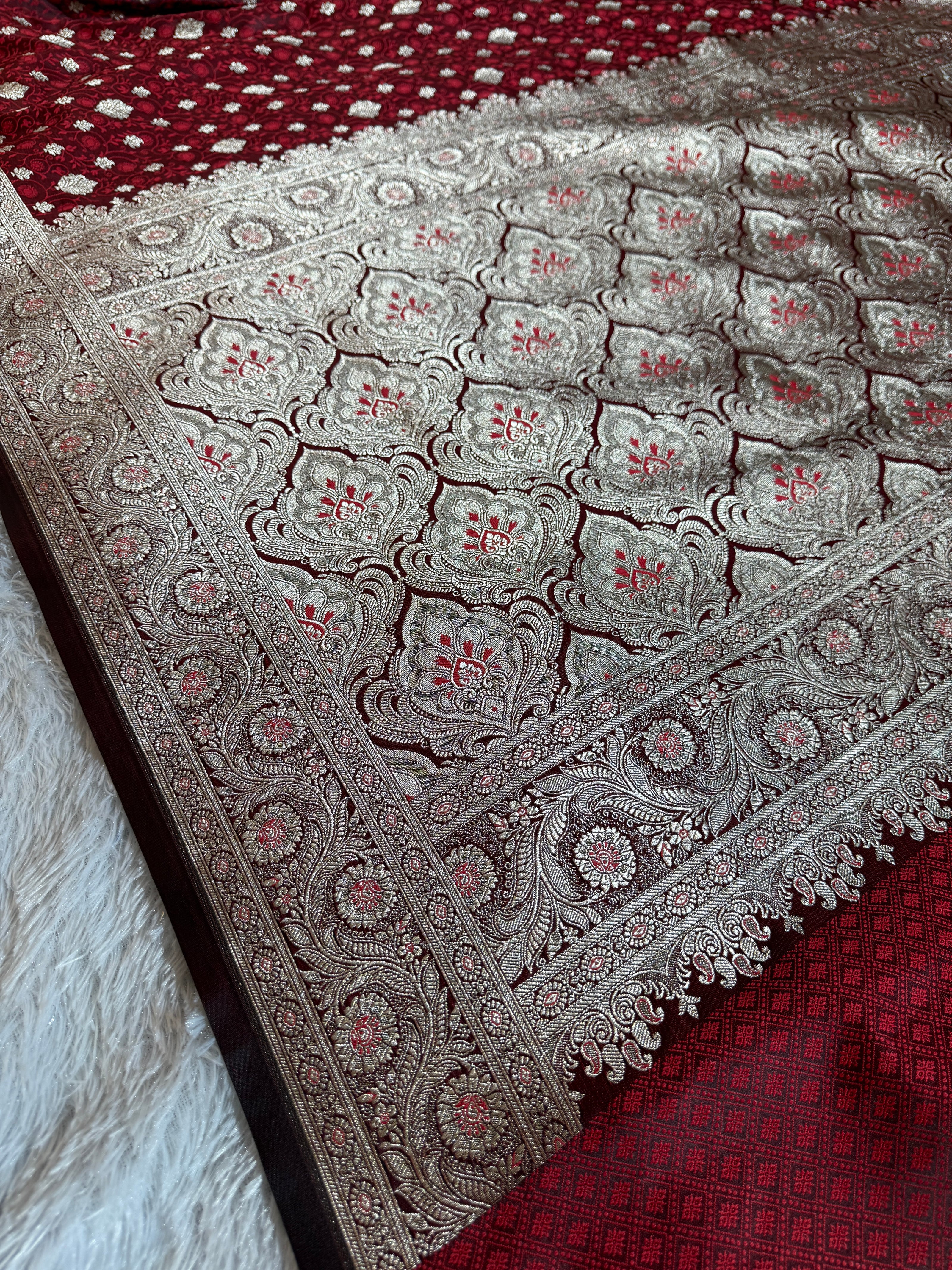 BANARASI MASHRU KATAN SILK SAREE