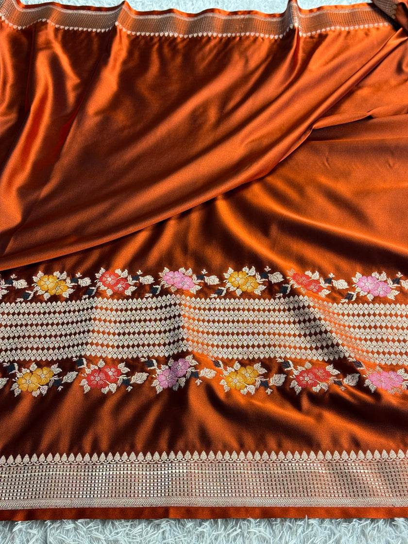 BANARASI MASHRU KATAN SILK SAREE MK071