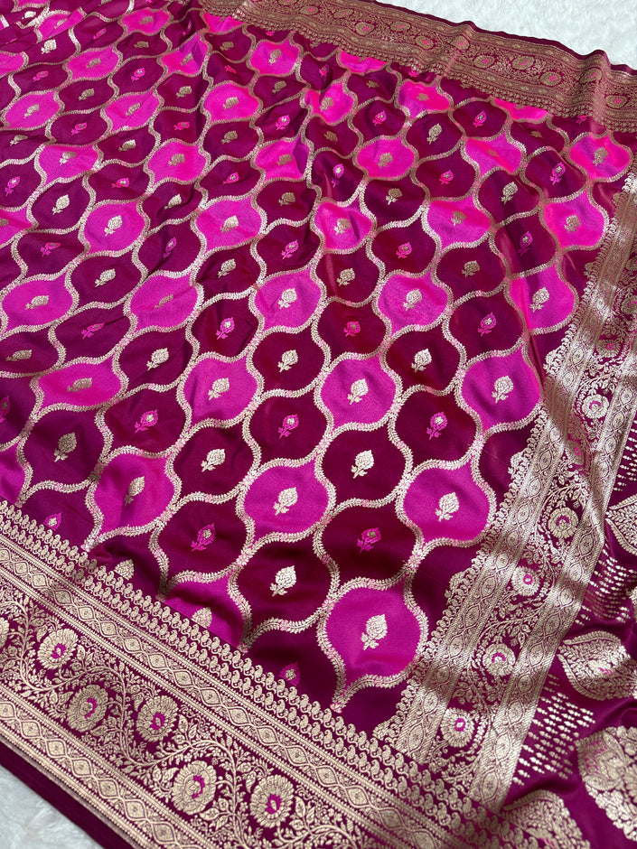 BANARASI MASHRU KATAN SILK SAREE HN536