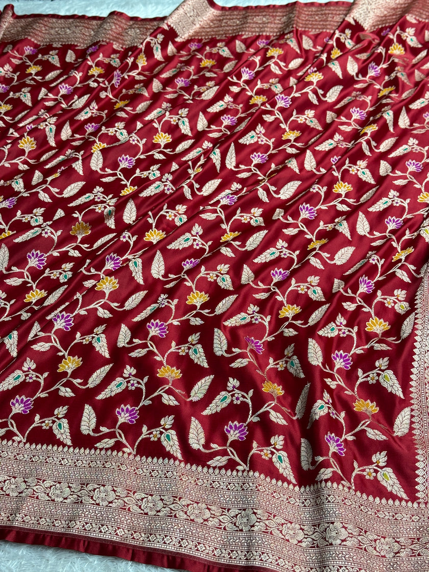 BANARASI MASHRU KATAN SILK SAREE MK055