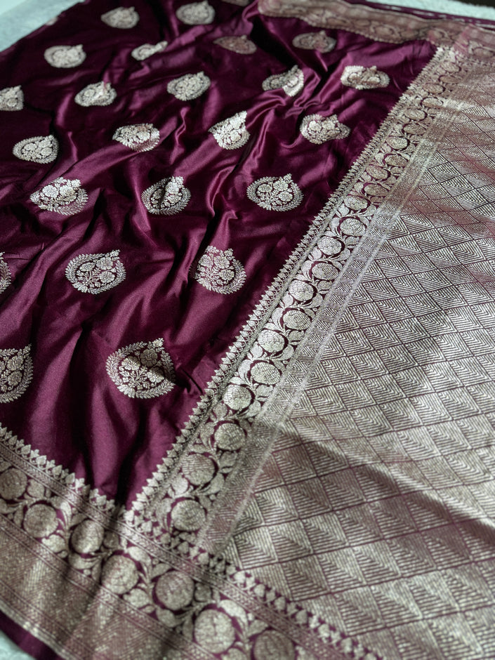 BANARASI MASHRU KATAN SILK SAREE HN166