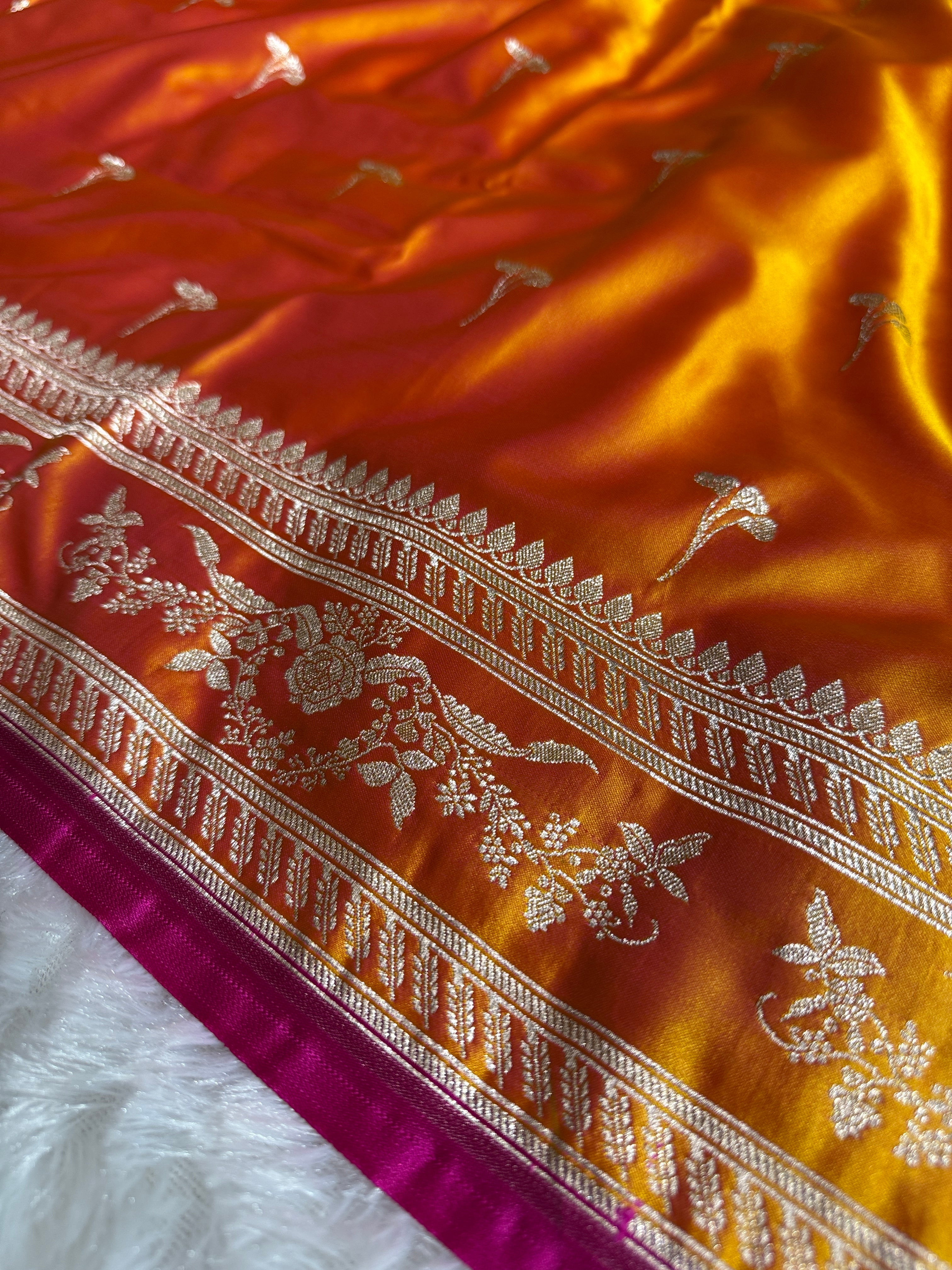 BANARASI MASHRU KATAN SILK SAREE HM529
