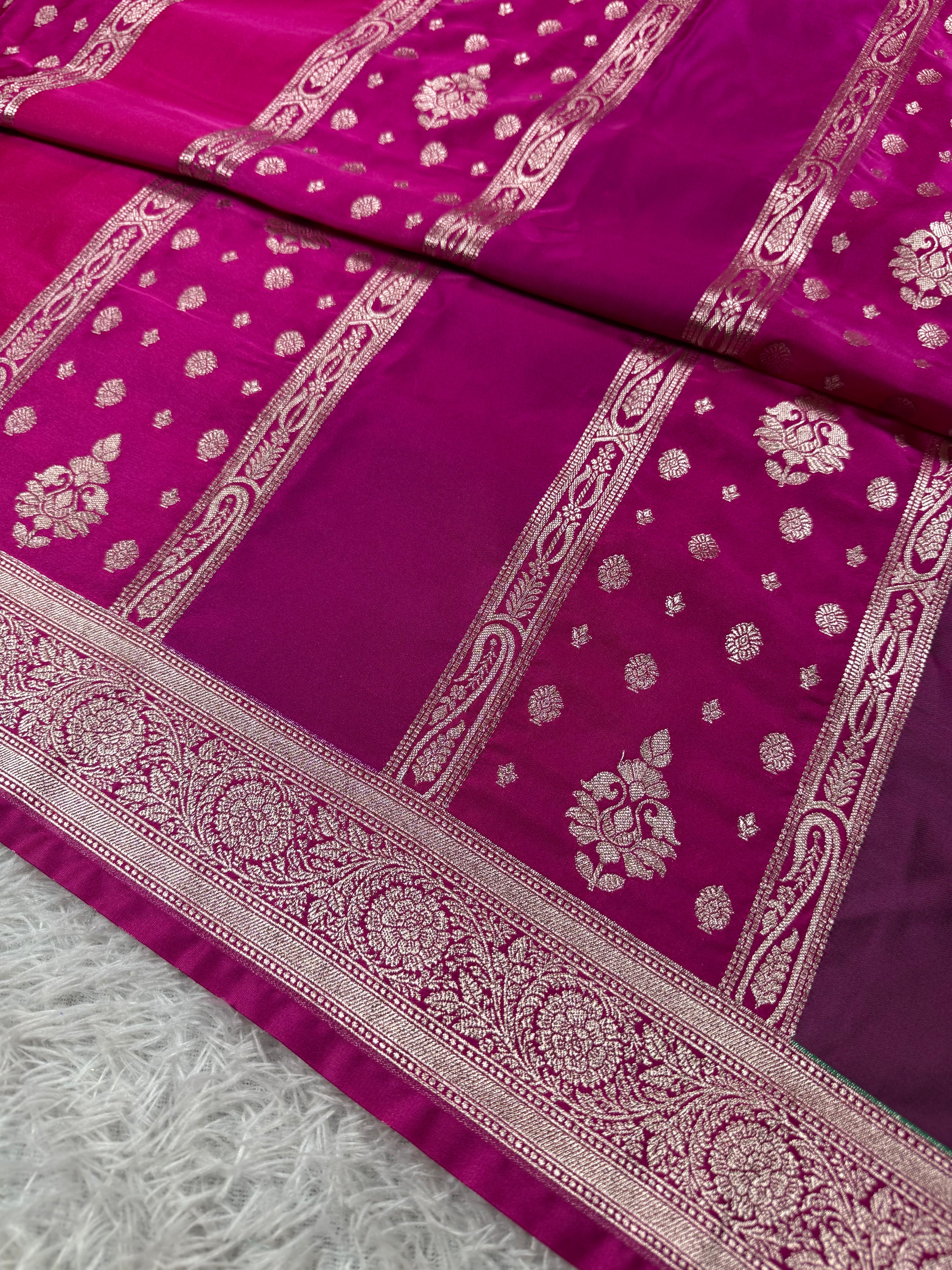 BANARASI MASHRU KATAN SILK SAREE MK012