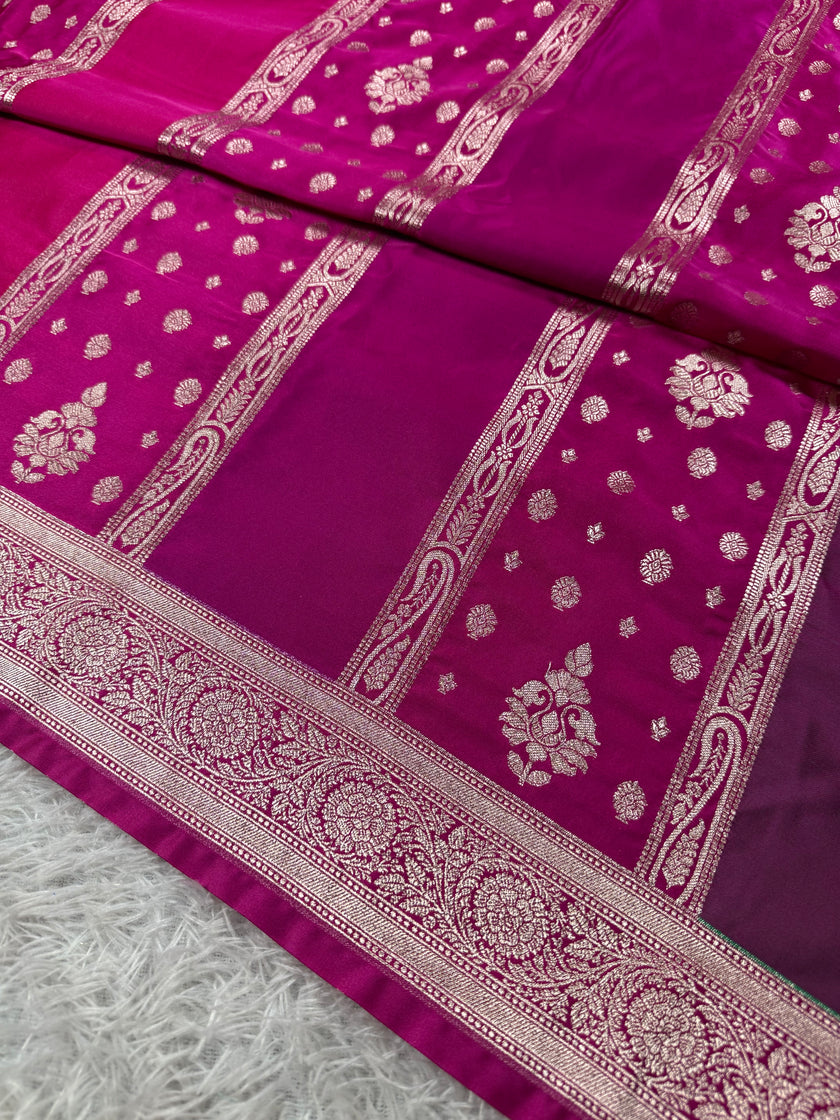 BANARASI MASHRU KATAN SILK SAREE MK012