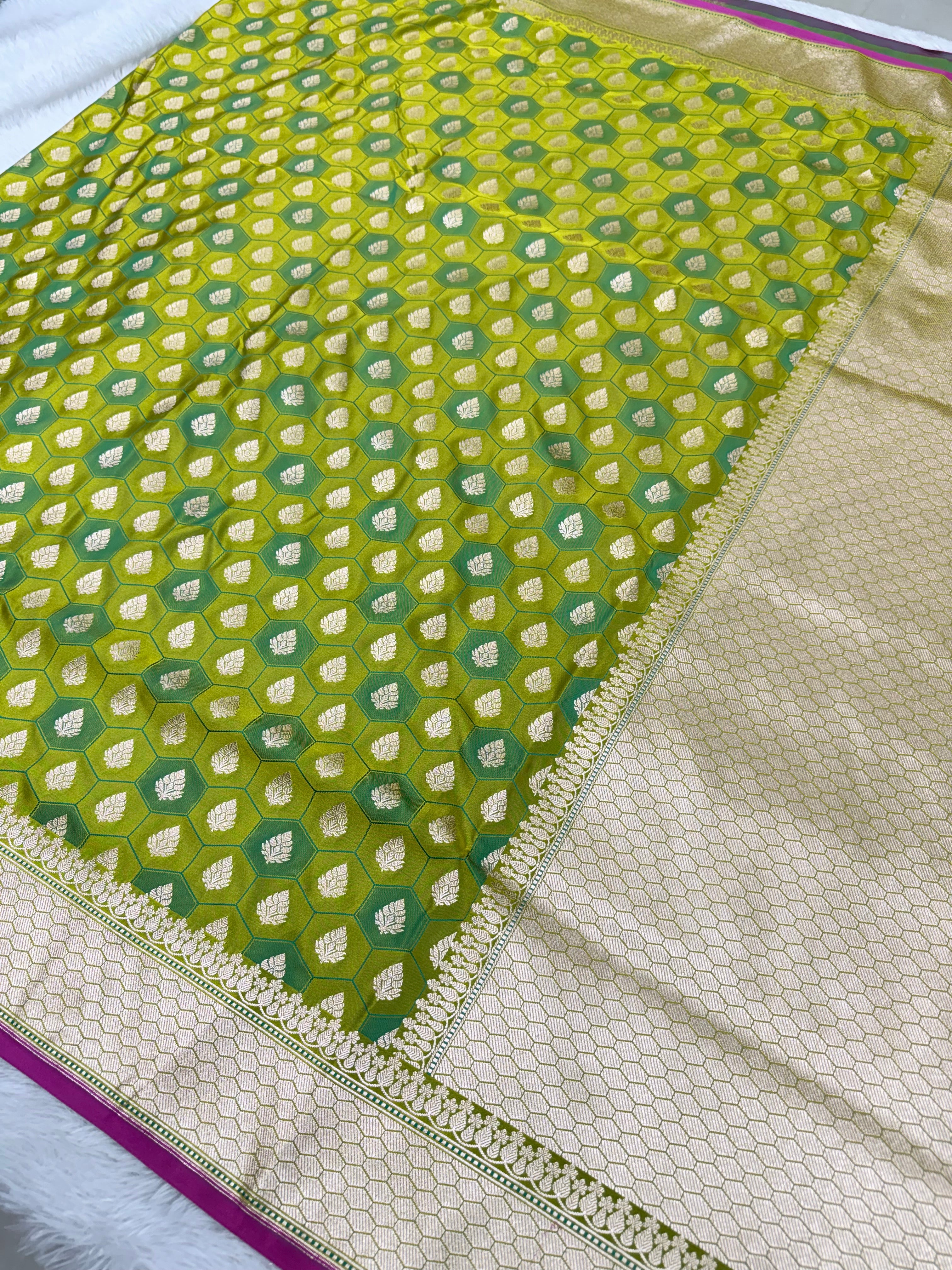 Banarasi mashru katan silk saree tanchui design hn112
