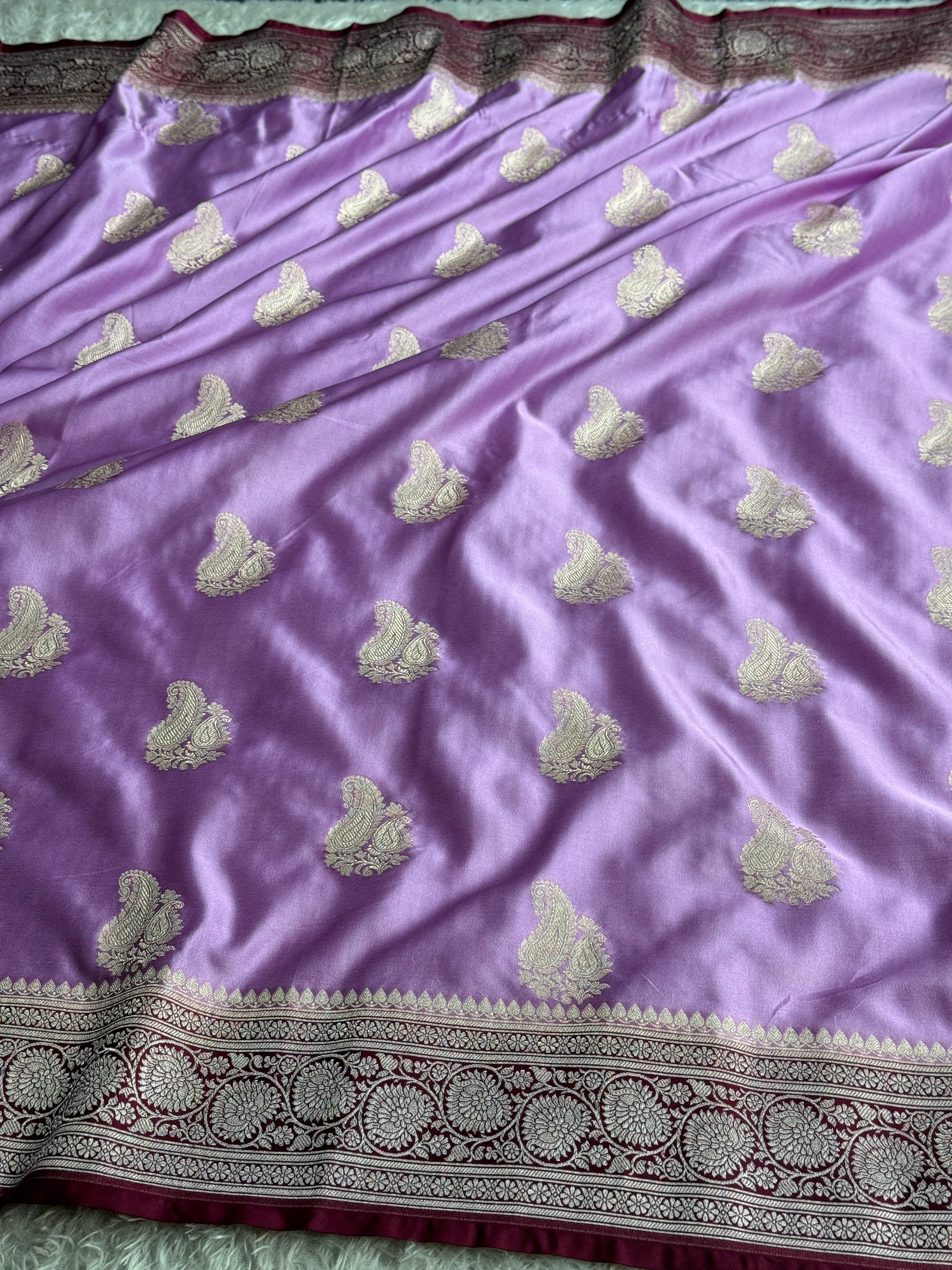 BANARASI MASHRU KATAN SILK SAREE MK042
