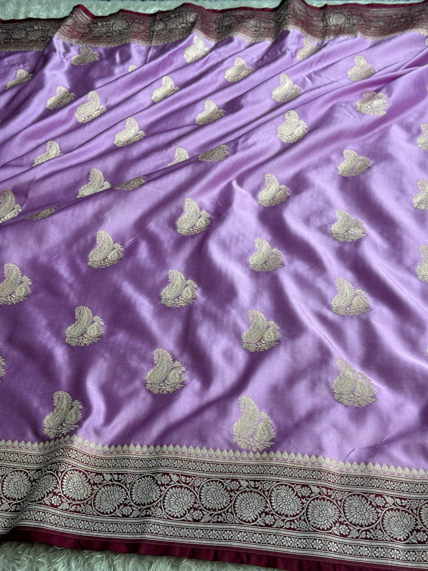 BANARASI MASHRU KATAN SILK SAREE MK042