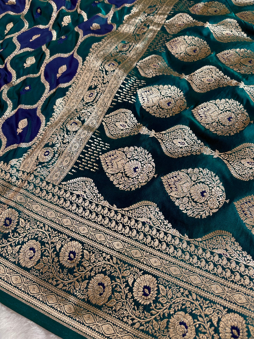 BANARASI MASHRU KATAN SILK SAREE HM536