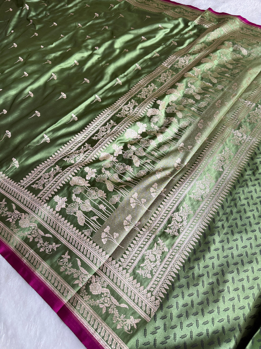 BANARASI MASHRU KATAN SILK SAREE HN529