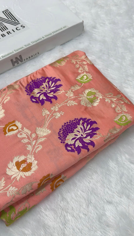 Banarasi Mashru Katan Saree Silk HN101