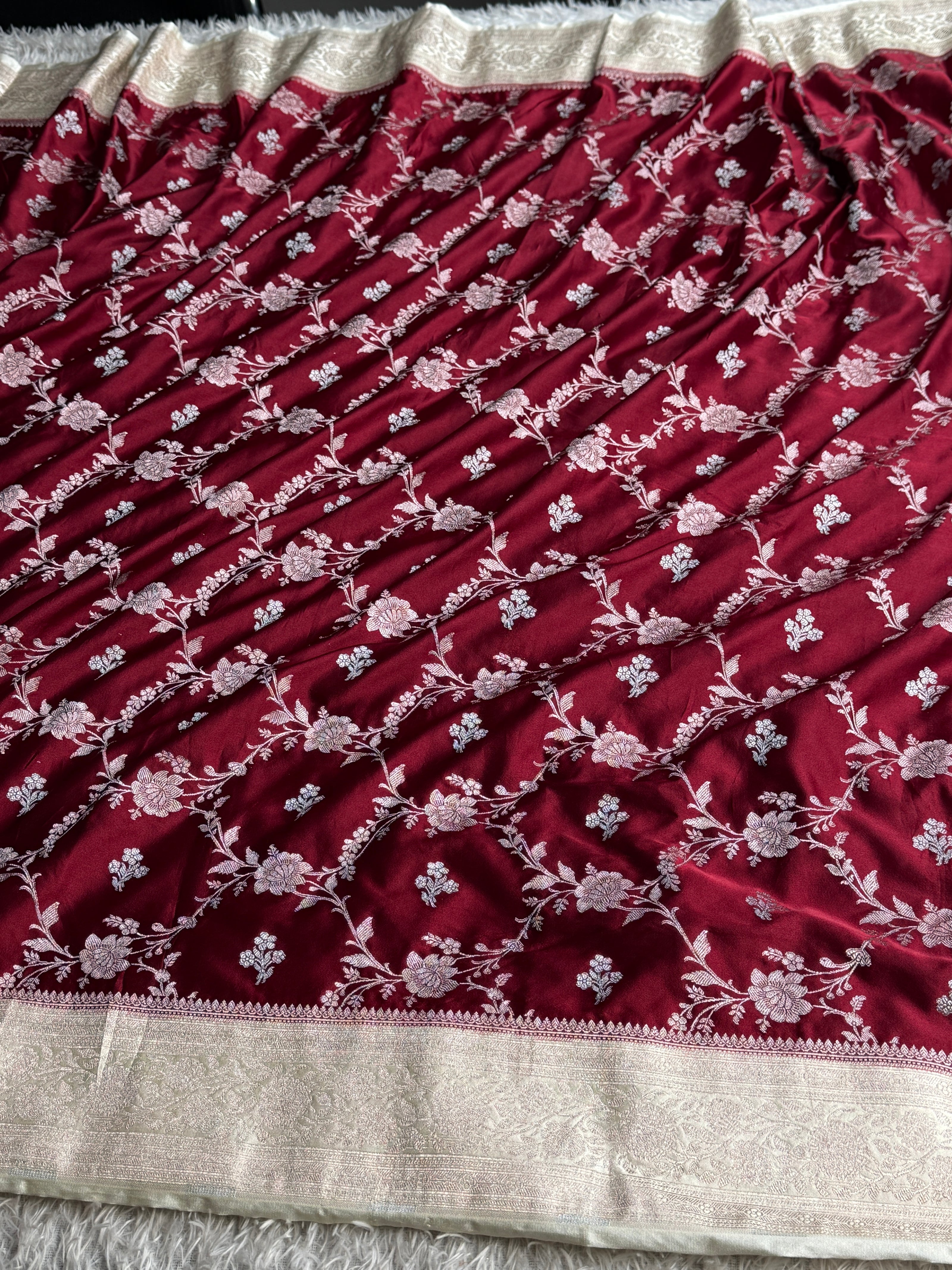 BANARASI MASHRU KATAN SILK SAREE MK082
