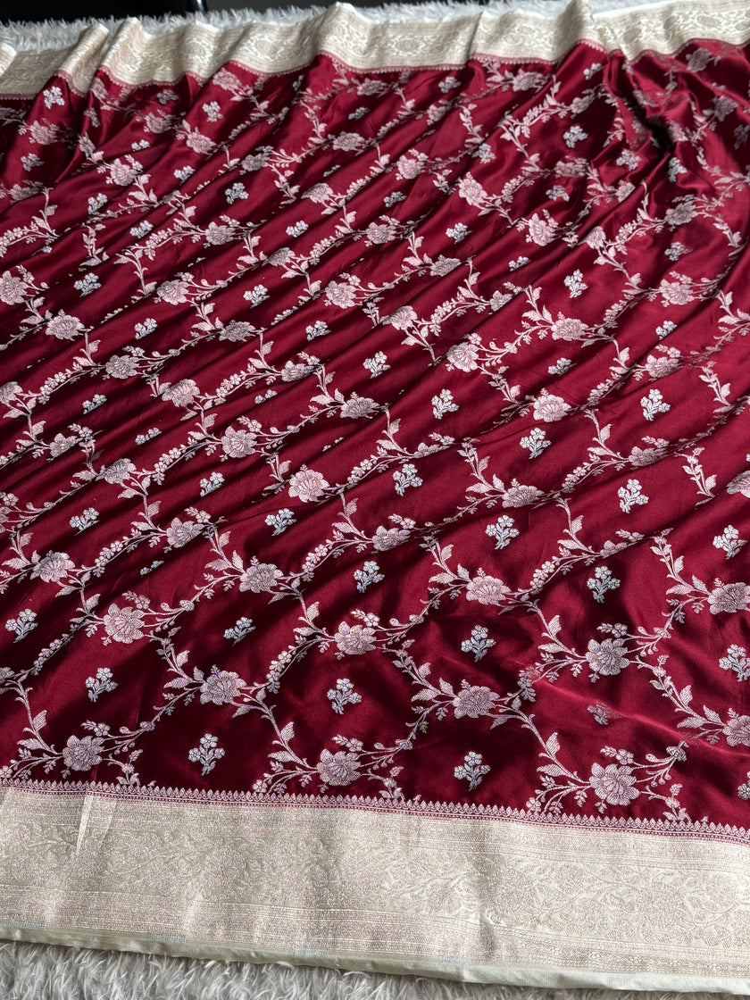 BANARASI MASHRU KATAN SILK SAREE MK082