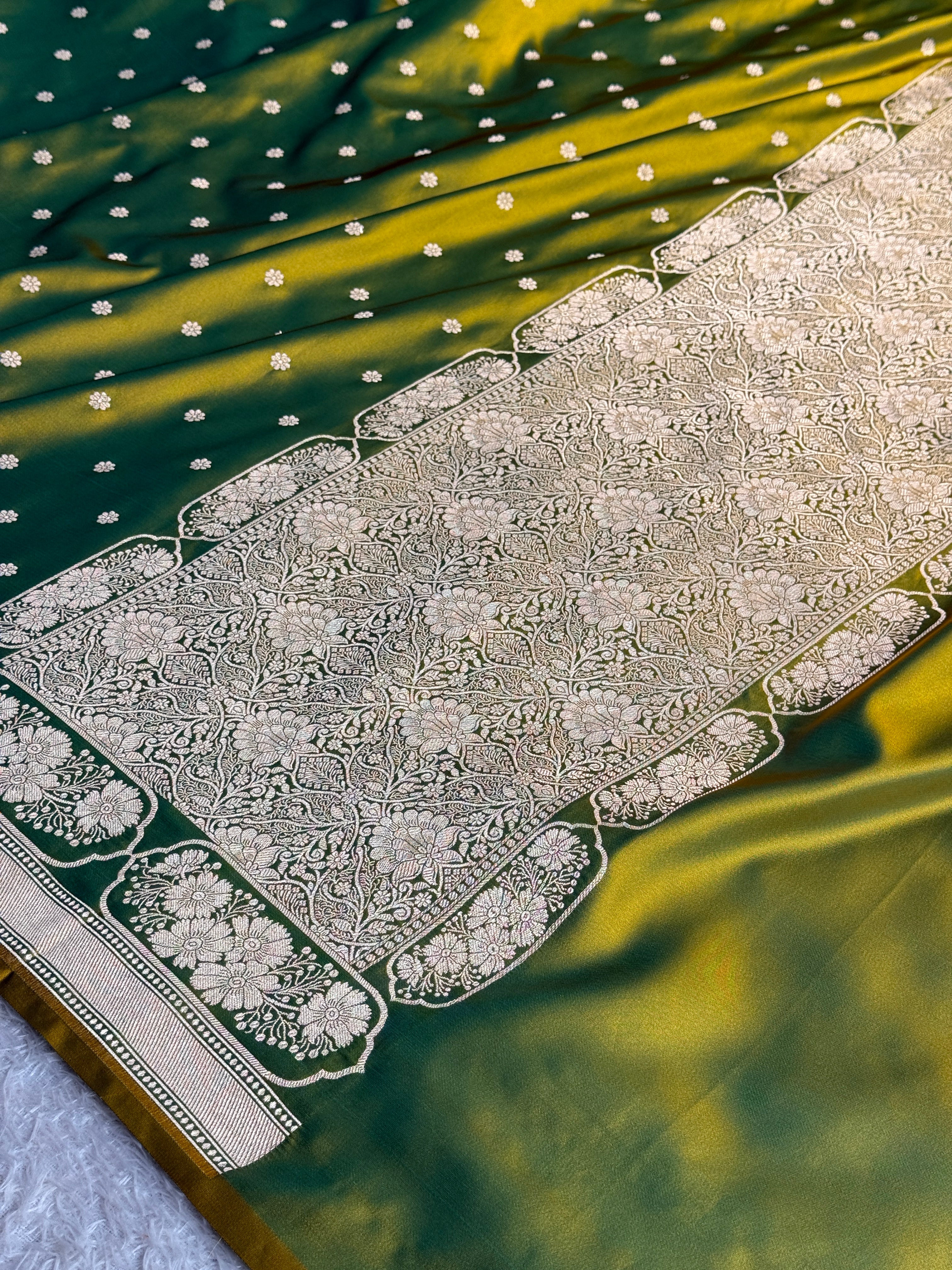 BANARASI MASHRU KATAN SILK SAREE MK073