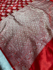 BANARASI MASHRU KATAN SILK SAREE MENAKARI WORK HN105