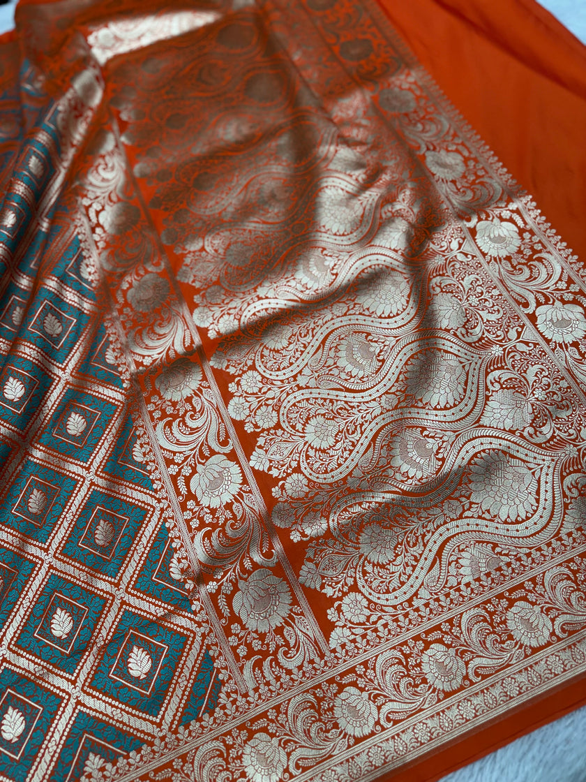 Banarasi Mashru Katan Silk Saree Tanchui Design HN111