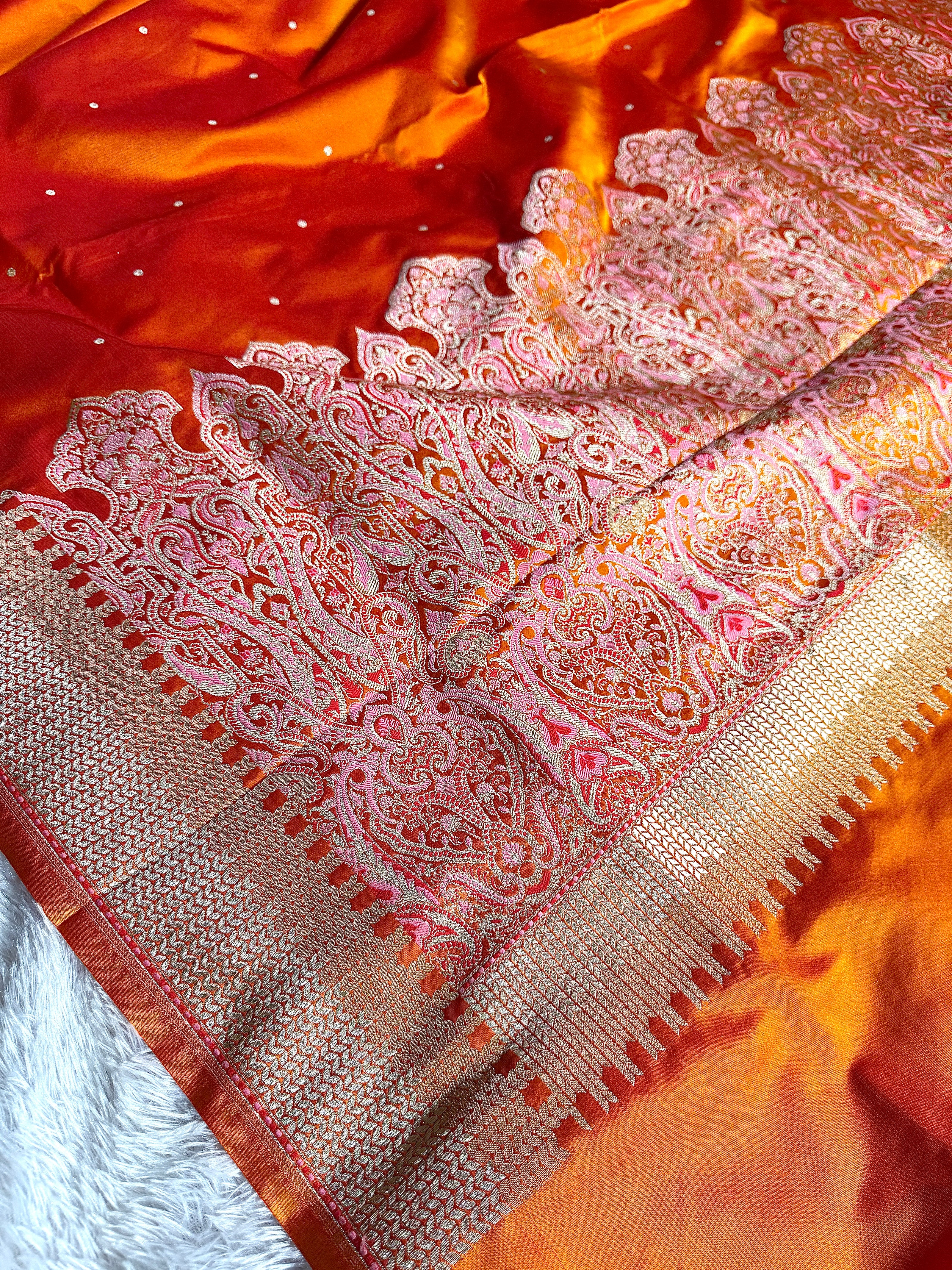 BANARASI MASHRU KATAN SILK SAREE HN556