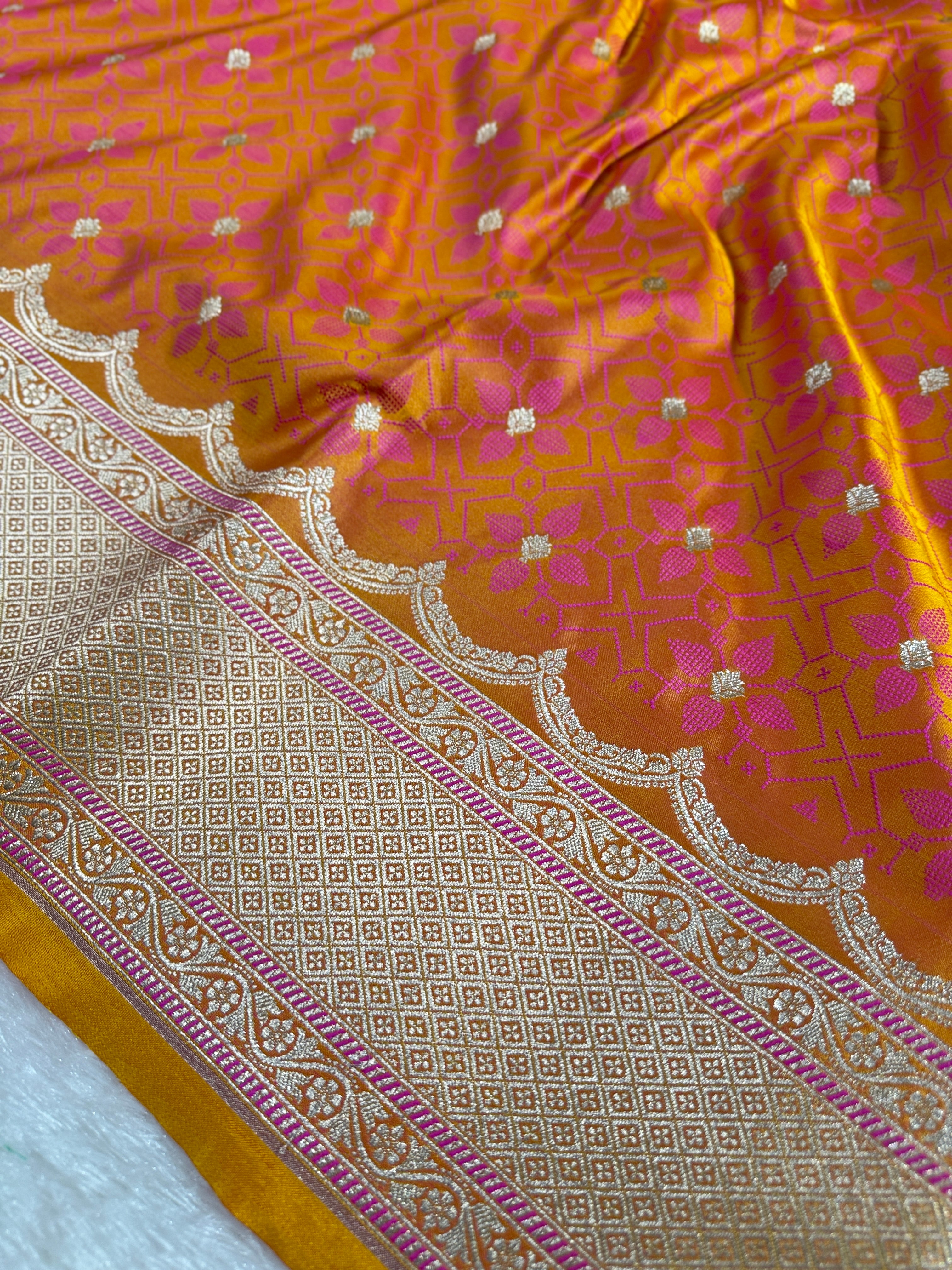 BANARASI MASHRU KATAN SILK SAREE HM535