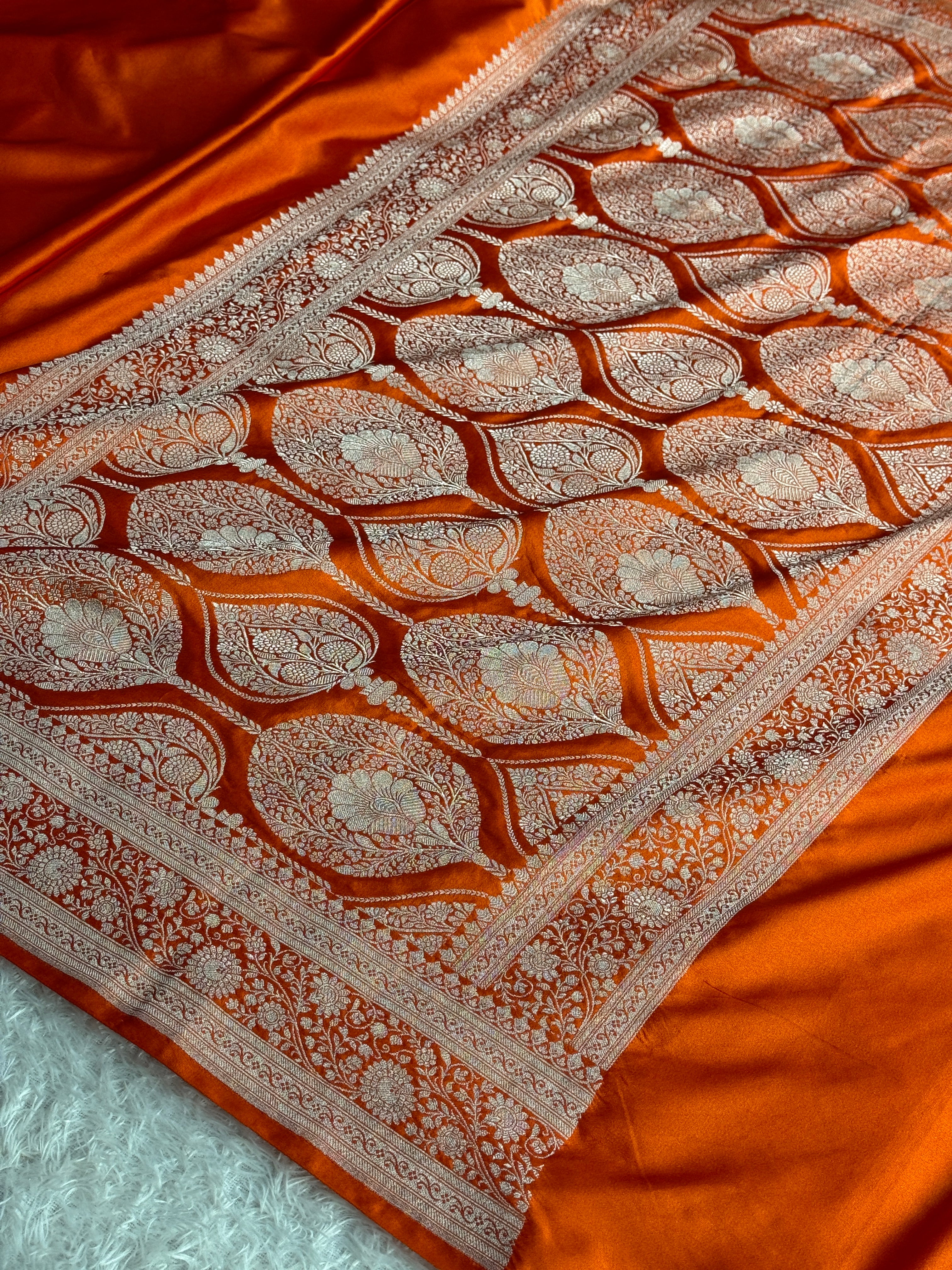 BANARASI MASHRU KATAN SILK SAREE Mk025