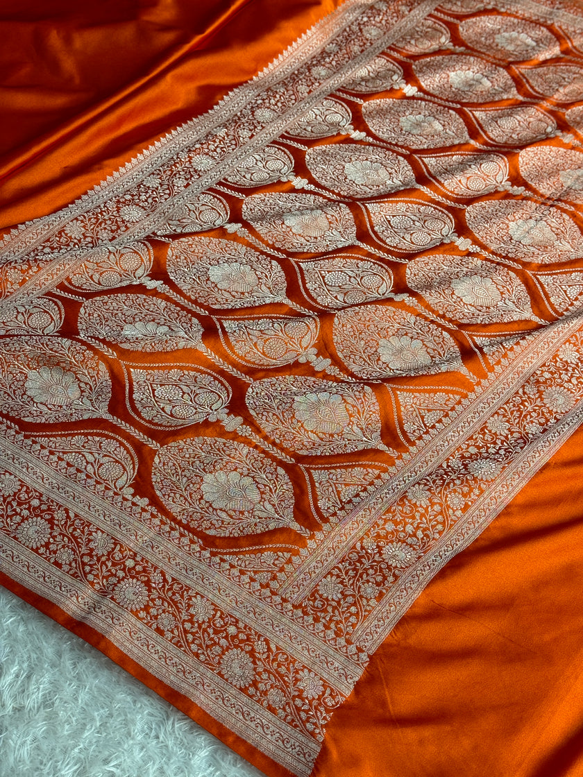 BANARASI MASHRU KATAN SILK SAREE Mk025