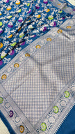 BANARASI MASHRU KATAN SILK SAREE MENAKARI WORK HN177