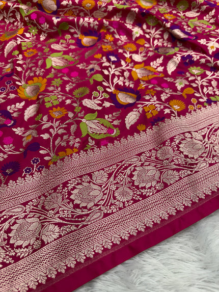 Banarasi Mashru Katan Silk Saree Menakari Work hn140