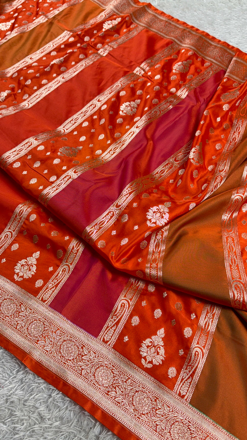 BANARASI MASHRU KATAN SILK SAREE MK012