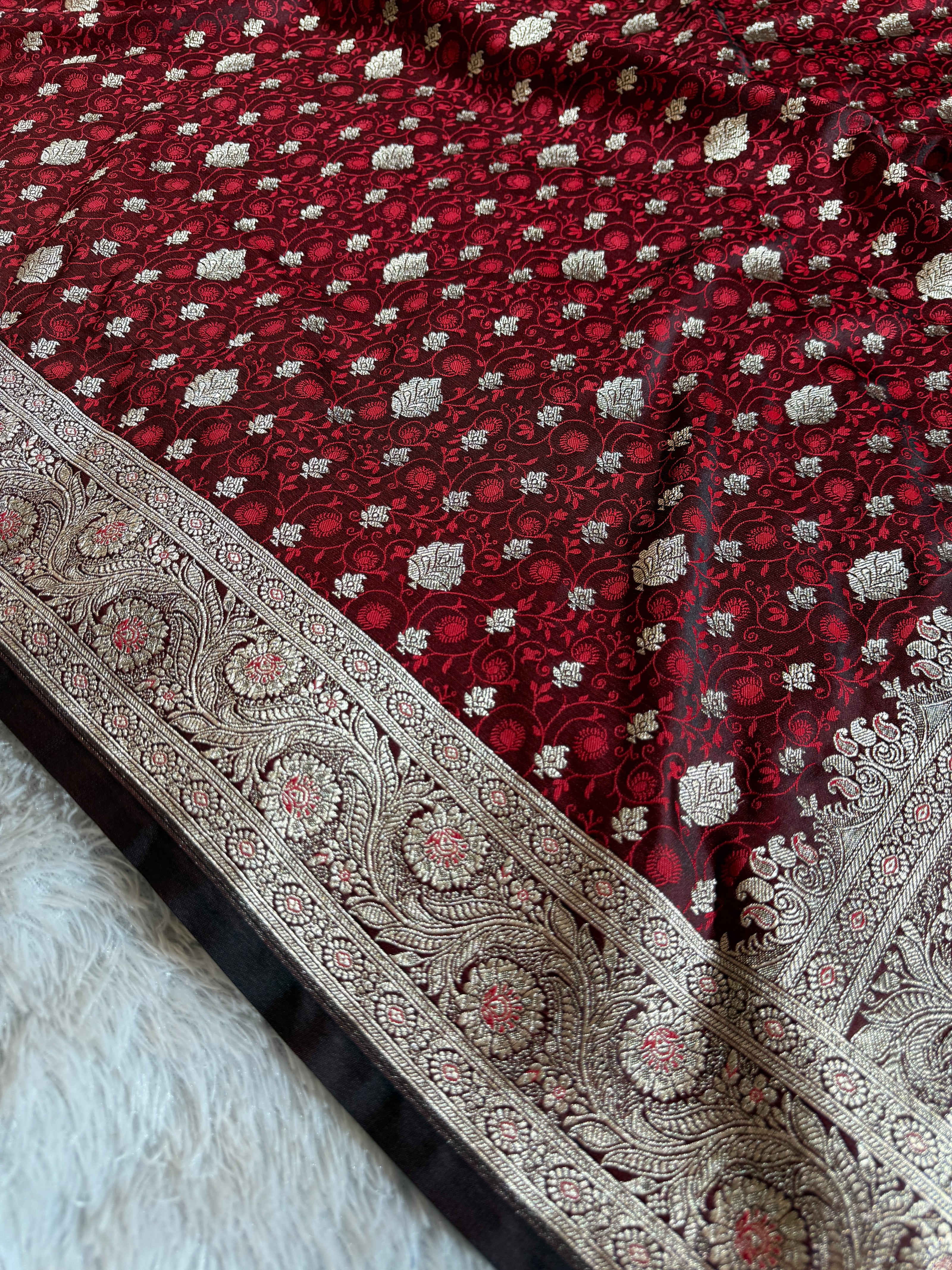 BANARASI MASHRU KATAN SILK SAREE