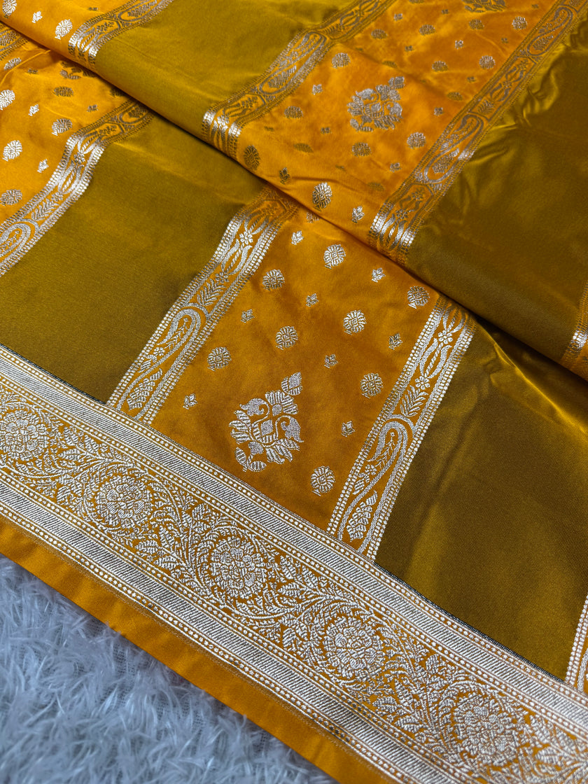 BANARASI MASHRU KATAN SILK SAREE MK012