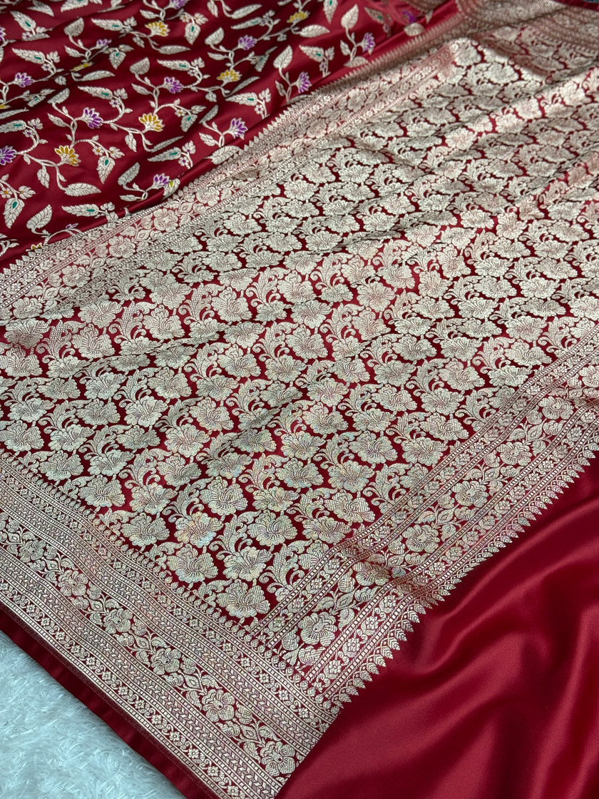 BANARASI MASHRU KATAN SILK SAREE MK055