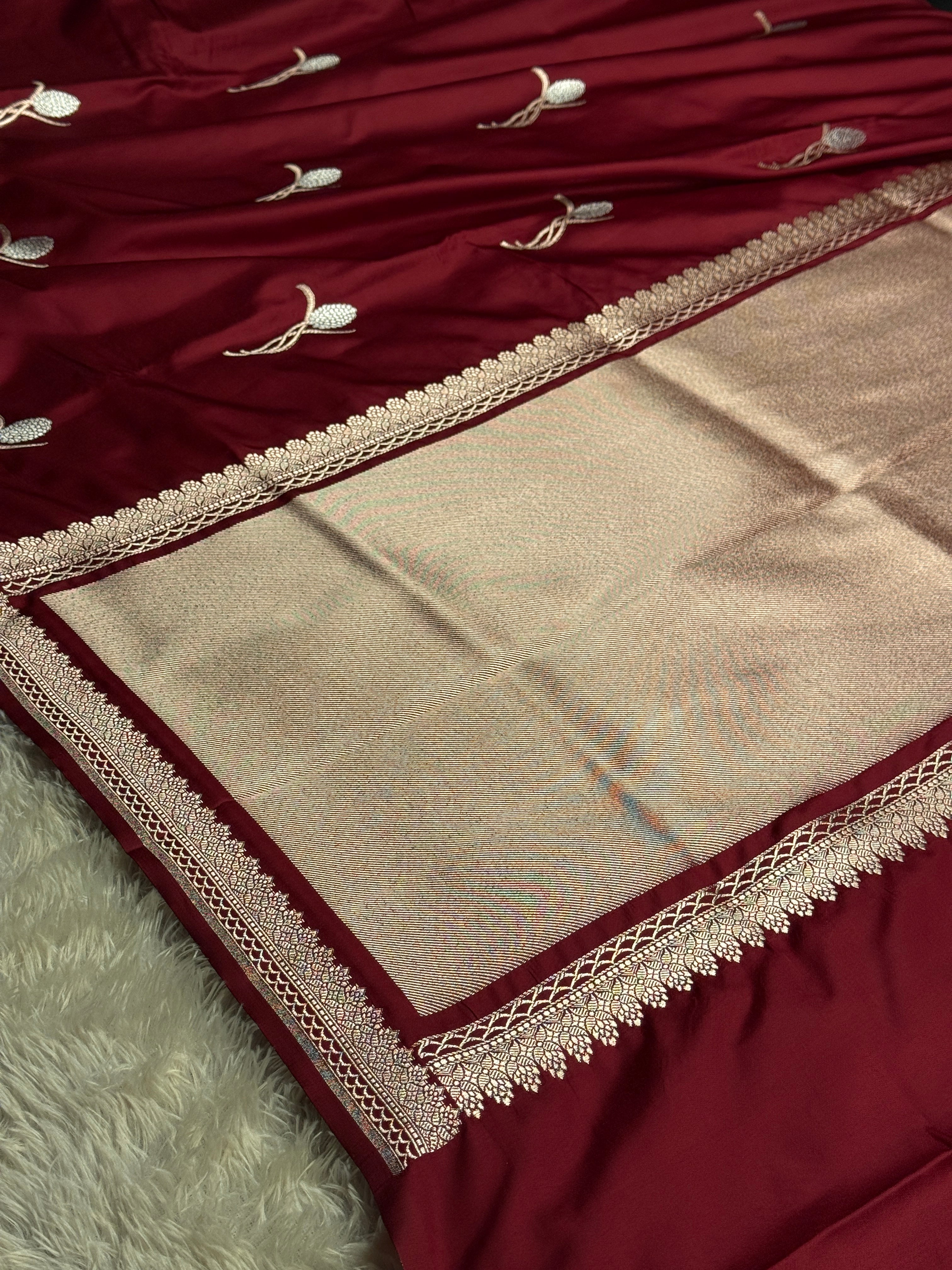 BANARASI MASHRU KATAN SILK SAREE HN710