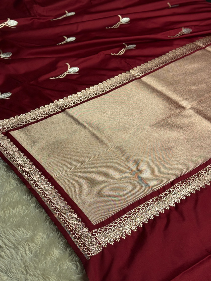 BANARASI MASHRU KATAN SILK SAREE HN710