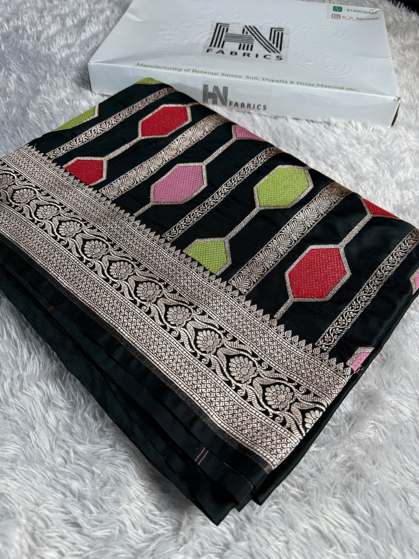 BANARASI MASHRU KATAN SILK SAREE HNHN561