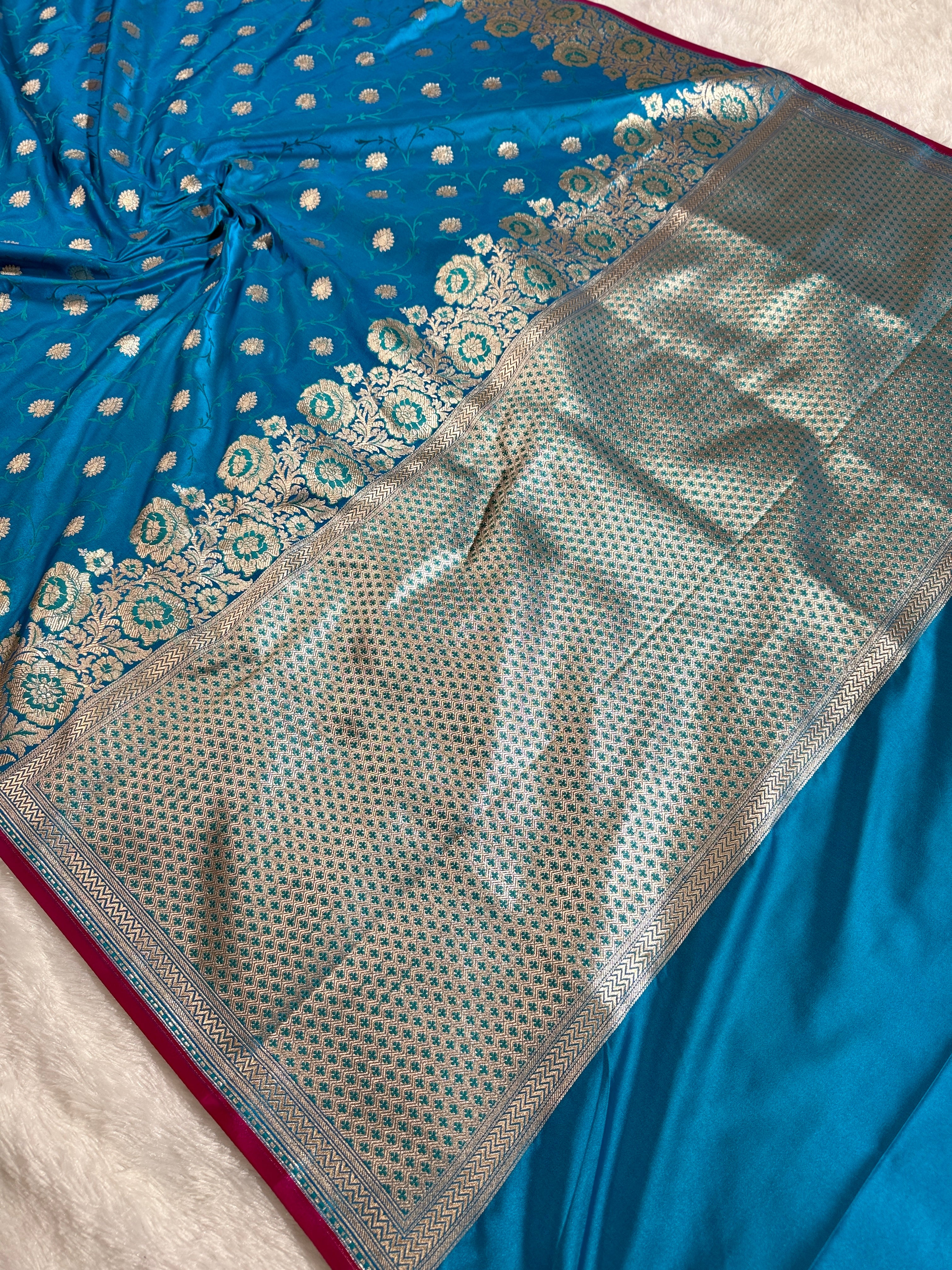 BANARASI MASHRU KATAN SILK SAREE 533