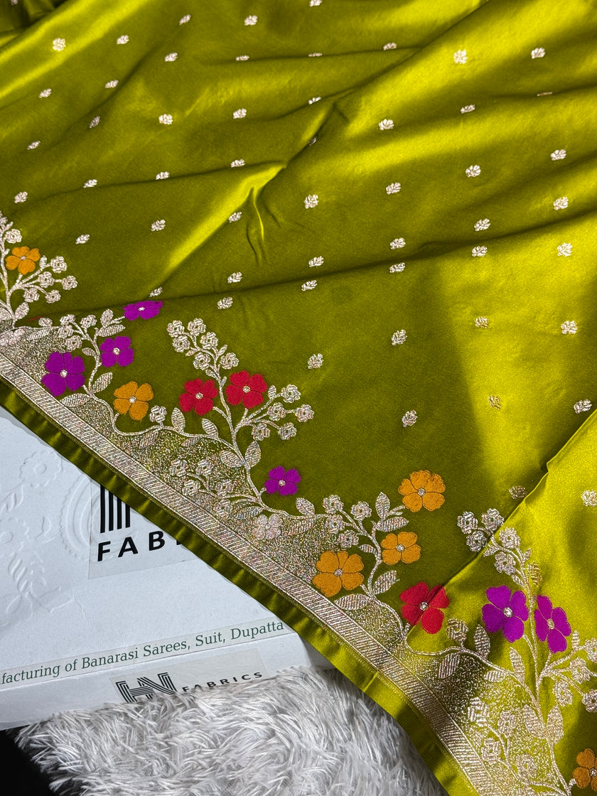 BANARASI MASHRU KATAN SILK SAREE MK020