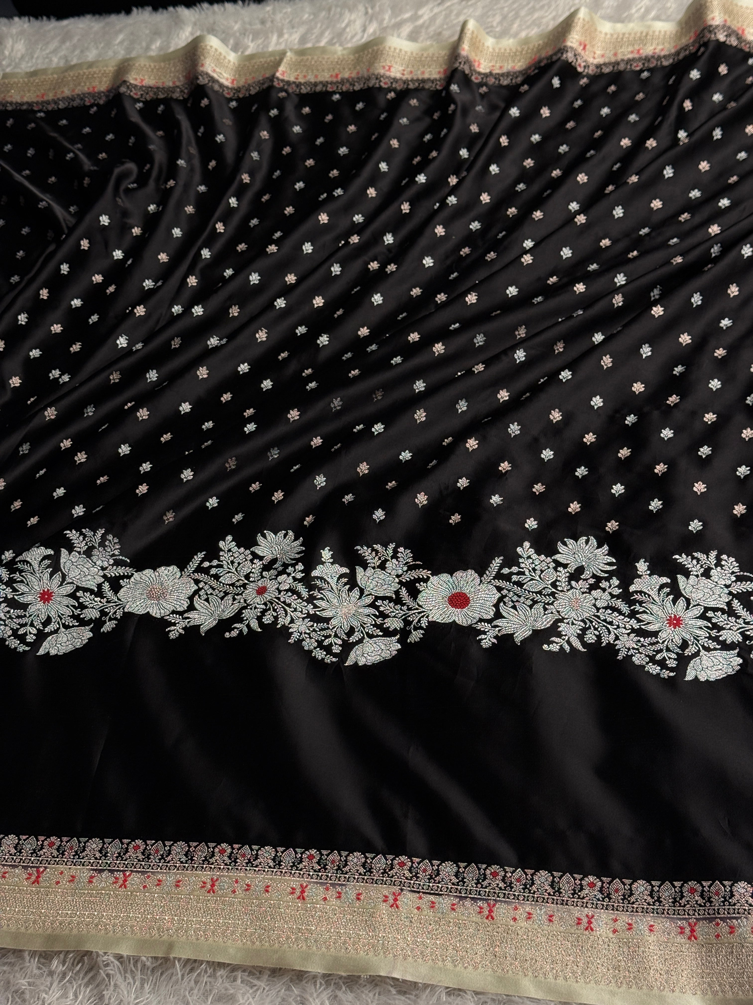 BANARASI MASHRU KATAN SILK SAREE MK045