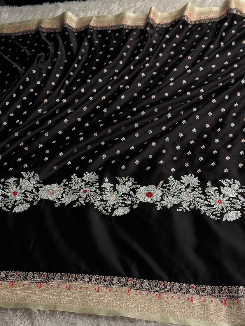 BANARASI MASHRU KATAN SILK SAREE MK045