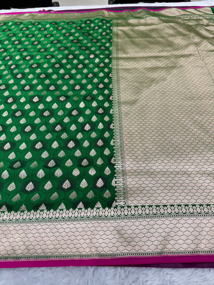 Banarasi mashru katan silk saree Tanchui design hn112