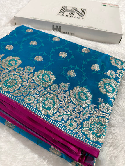 BANARASI MASHRU KATAN SILK SAREE 533