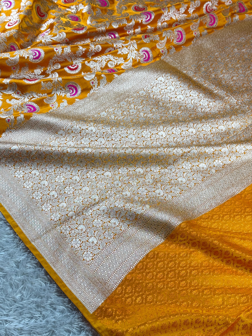 BANARASI MASHRU KATAN SILK SAREE MK016