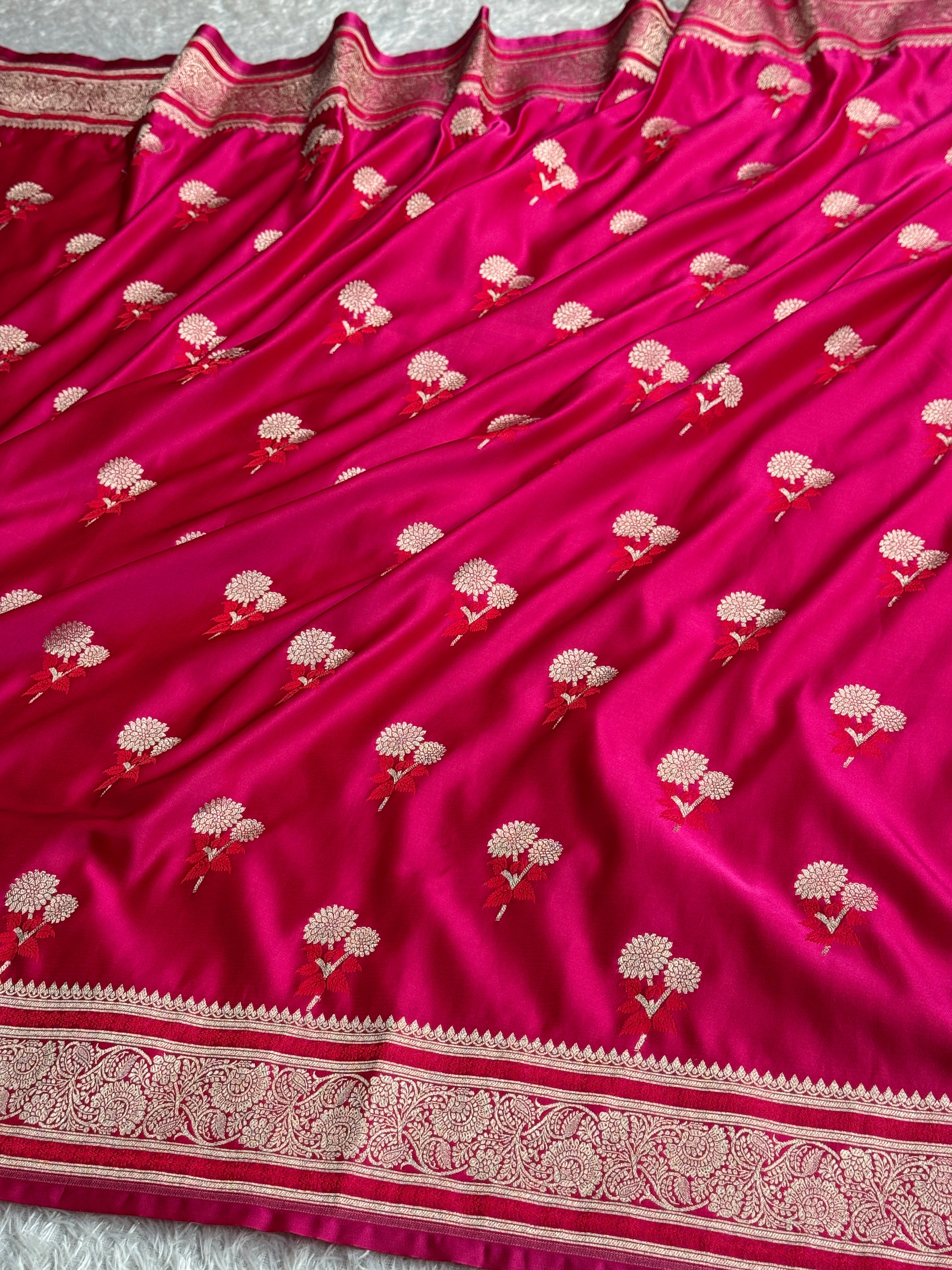BANARASI MASHRU KATAN SILK SAREE MK055