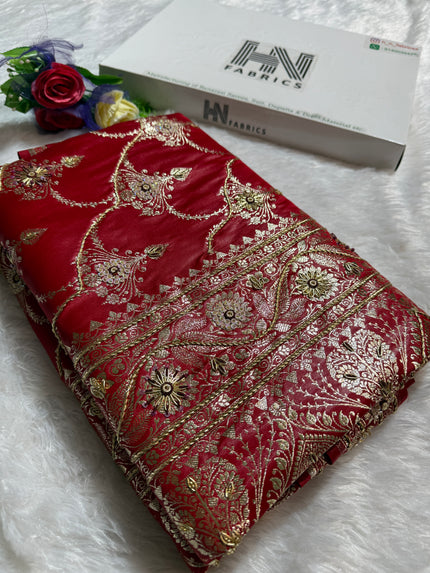 BANARASI SATIN SILK SAREE BRIDAL DESIGN HN600