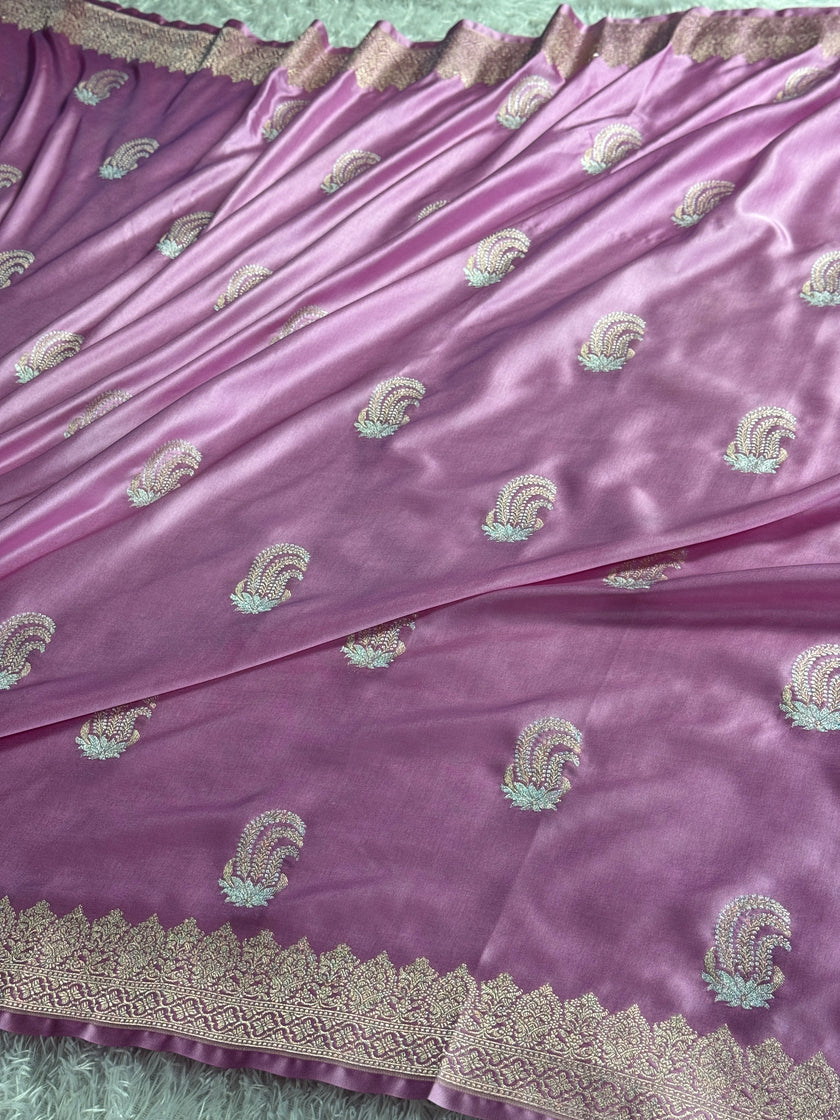 BANARASI MASHRU KATAN SILK SAREE MK042