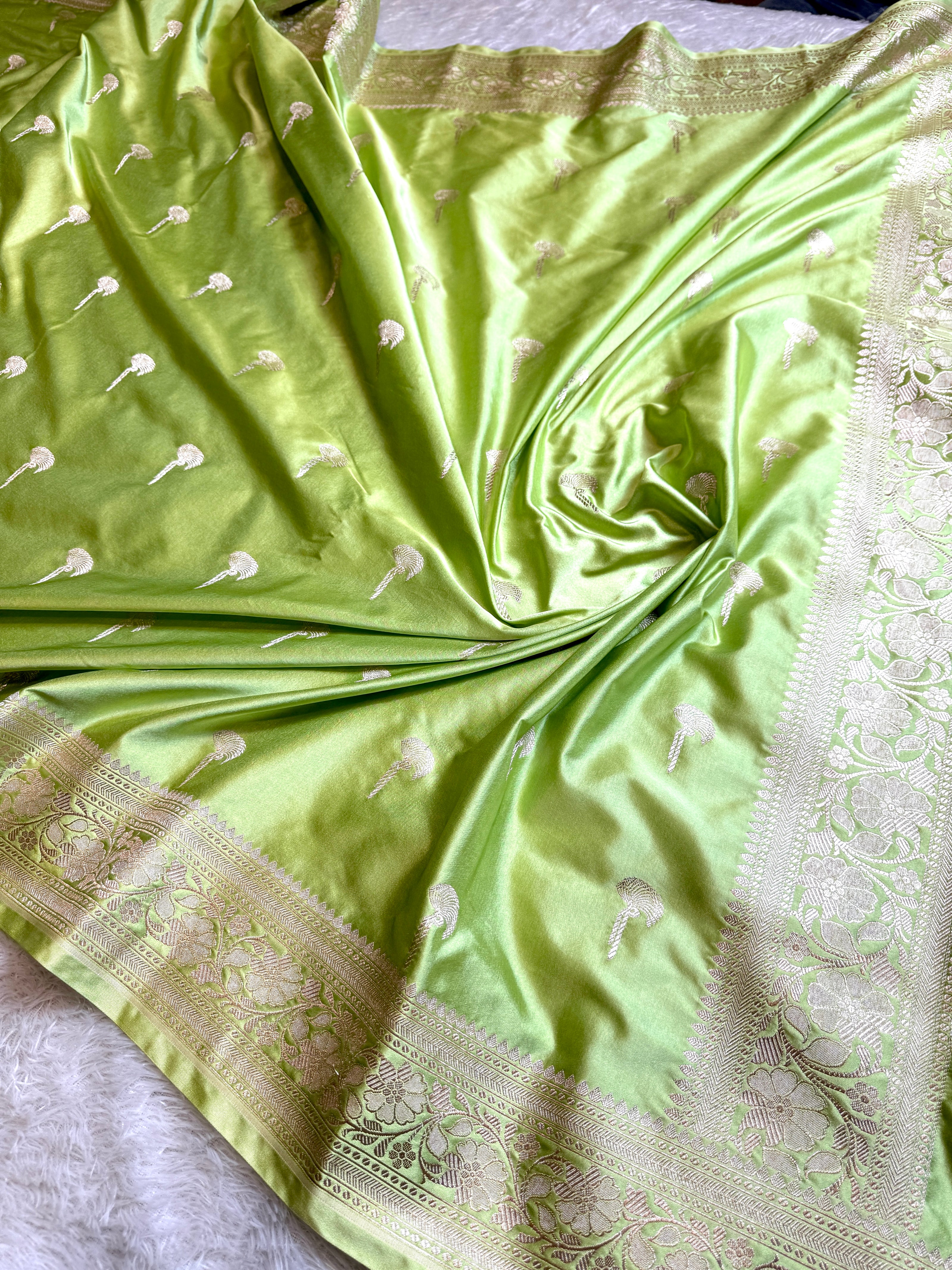 BANARASI MASHRU KATAN SILK SAREE HN546
