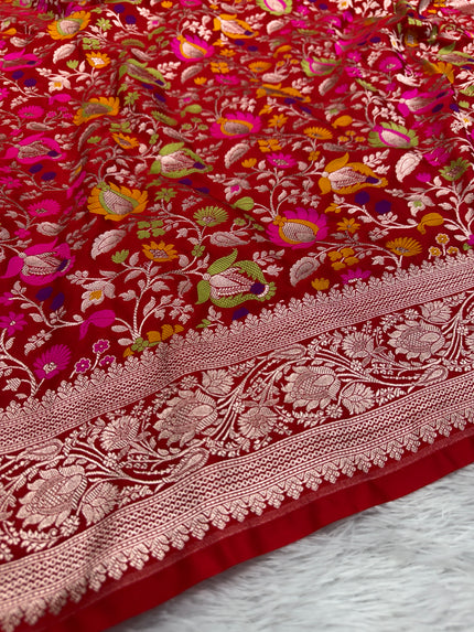 Banarasi Mashru Katan Silk Saree Menakari Work hn140