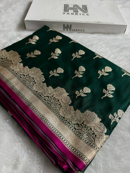 BANARASI MASHRU KATAN SILK SAREE HN528