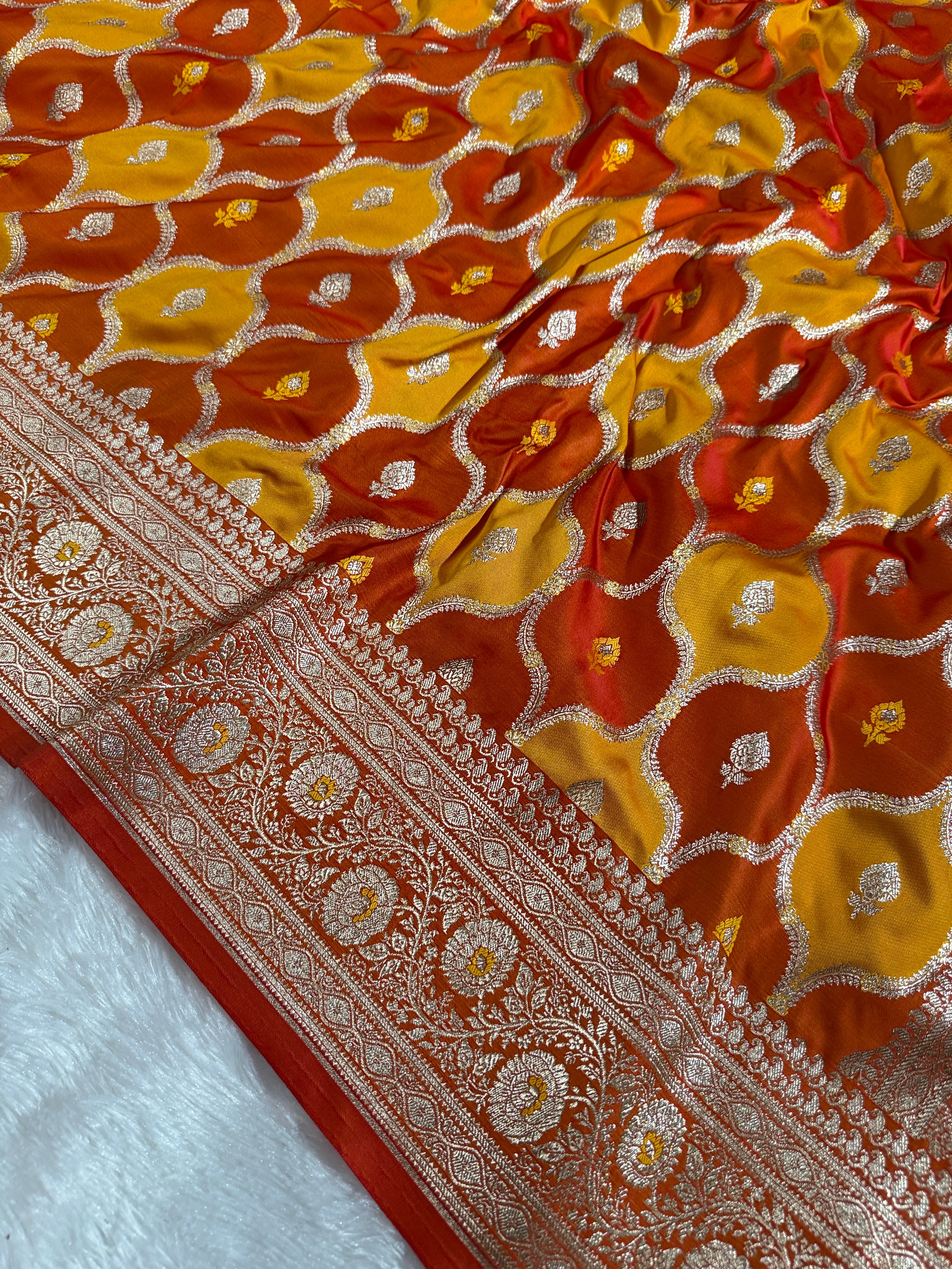 BANARASI MASHRU KATAN SILK SAREE HN536